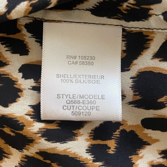 Equipment Leopard Print Silk Button Down Size M - Picture 6 of 7